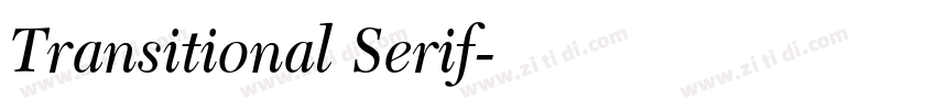 Transitional Serif字体转换 Transitional Serif字体转换